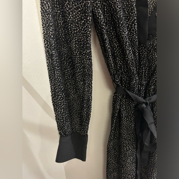 Marc Cain Sheer Dot Dress long Sleeve Black N1 - Picture 9 of 12